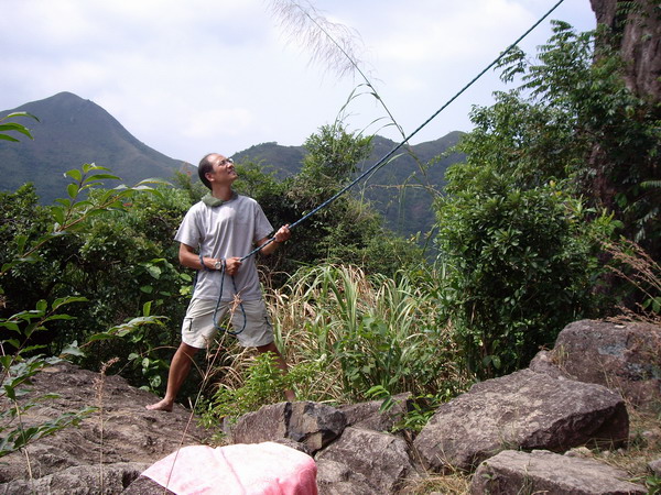 Rocky with bare foot